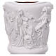 Flower vase in reconstituted marble, Christ carrying cross s2