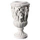 Flower vase in reconstituted marble, Christ and cross s1