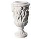 Flower vase in reconstituted marble, Christ and cross s3