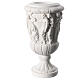 Flower vase in reconstituted marble, Christ and cross s5