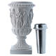 Flower vase in reconstituted marble, white colour s5