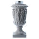Vase funéraire à fleurs avec bas-relief marbre reconstitué s2