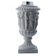 Vase funéraire à fleurs avec bas-relief marbre reconstitué s3