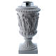 Flower vase in reconstituted marble, white colour s1