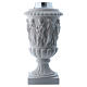 Flower vase in reconstituted marble, white colour s4