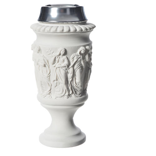 Flower vase in reconstituted marble, stations of the cross 3