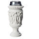Flower vase in reconstituted marble, stations of the cross s3