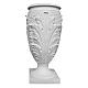Flower vase in reconstituted marble, leaves s1