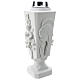 Flower vase in reconstituted marble, Mary and roses s2
