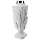 Flower vase in reconstituted marble, Mary and roses s3