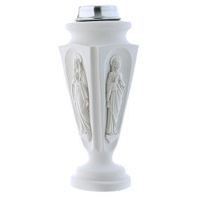 Artículos Funerarios: Búcaro Jarrón mármol reconstituido Virgen María Jesús Artículos Funerarios: Búcaro Jarrón mármol reconstituido Virgen María Jesús