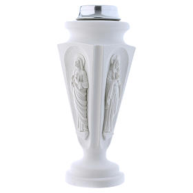 Artículos Funerarios: Búcaro Jarrón mármol reconstituido Virgen María Jesús Artículos Funerarios: Búcaro Jarrón mármol reconstituido Virgen María Jesús