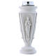 Vase à fleurs pour tombe Vierge et Christ marbre reconstitué s3