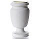 Flower vase for cemetery in reconstituted white marble s1