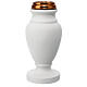 Flower vase in reconstituted white marble s1