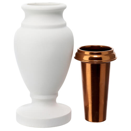 Vaso elegante para flores de mármore reconstituído 3