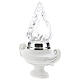 Light holder for cemetery in reconstituted white marble s2