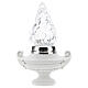 Light holder for cemetery in reconstituted white marble s4