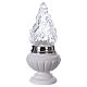 Light holder in reconstituted white marble s1