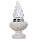 Light holder with flowers in reconstituted marble s1
