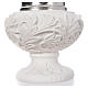 Light holder with flowers in reconstituted marble s2