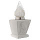 Light holder for cemetery, in reconstituted white marble, Jesus s2