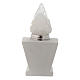 Light holder for cemetery, in reconstituted white marble, Jesus s3