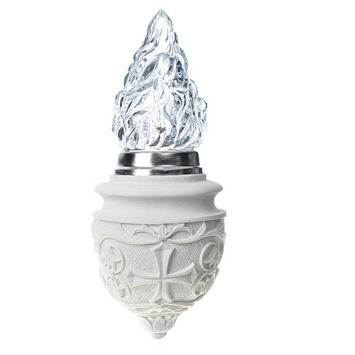 Lanterne de columbarium avec flamme marbre synthétique 1