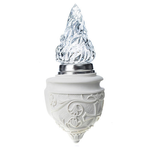 Lanterne de columbarium avec flamme marbre synthétique 3
