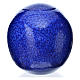 Cremation urn, square in enamelled porcelain, Blue Murano model s1