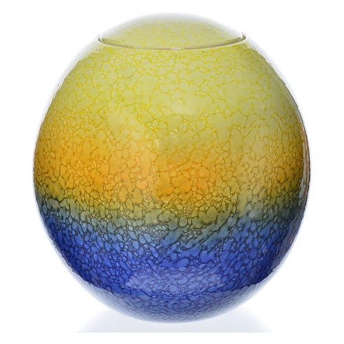 Aschenurne aus Porzellan quadratisch emailliert Mod. Murano Colours 1