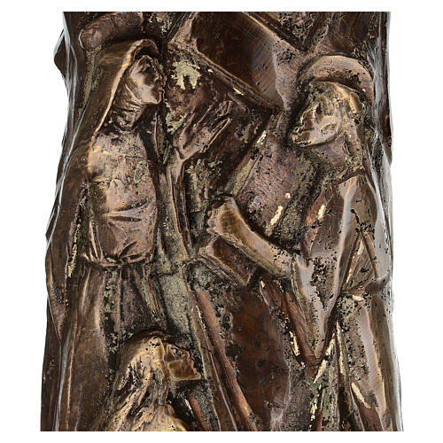 Flower vase in bronzed brass with basin 2