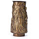 Vase fleur cimetière laiton bronzé avec bac s1