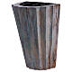 Vaso cimitero ottone bronzato plissettato e vasca s2