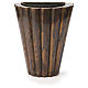 Flower vase bronzed brass, striped s1