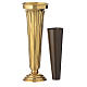 Flower vase chiseled brass 30cm s2