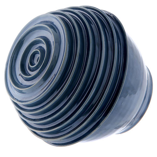 Aschenurne Keramik blauen Welle 2