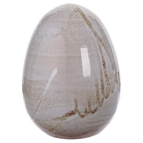 Funeral urn in stone egg shaped