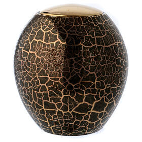 Funeral urn with crackle effect