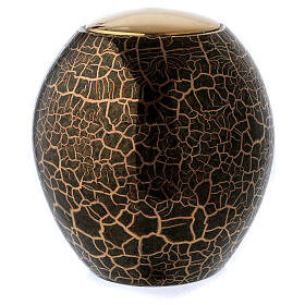 Funeral urn with crackle effect