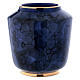 Funerary urn with Bolle decoration, ultramarine blue with golden edges s4