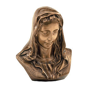 Placa Busto Nossa Senhora Bronze 32x28 cm PARA EXTERIOR 