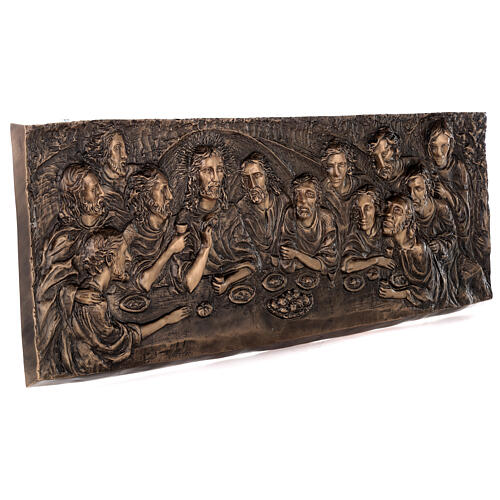 Bronzerelief, Letztes Abendmahl, 35x100 cm, für den AUßENBEREICH 4