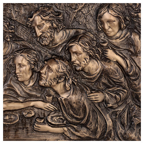 Tabliczka „Ostatnia Wieczerza” z brązu, 35×100 cm – na ZEWNĄTRZ 8
