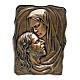 Placa "Pietà" Rostos de Jesus e Virgem Maria Bronze 60x45 cm PARA EXTERIOR  s1