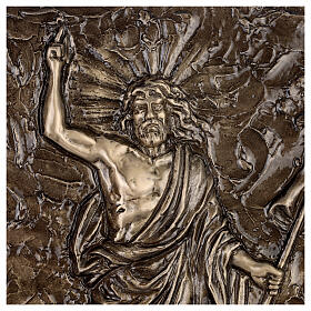 Bronzerelief, Auferstehung Christi, 75x100 cm, für den AUßENBEREICH