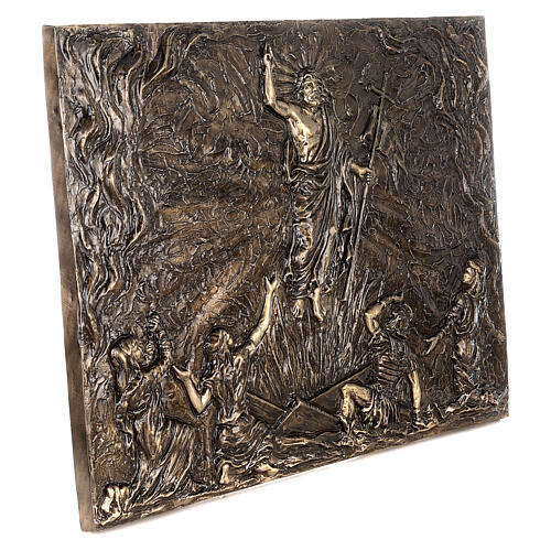 Plaque of the Resurrection of Christ in bronze 75x100 cm for EXTERNAL USE 3