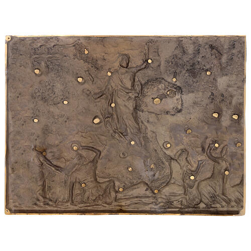 Plaque of the Resurrection of Christ in bronze 75x100 cm for EXTERNAL USE 9