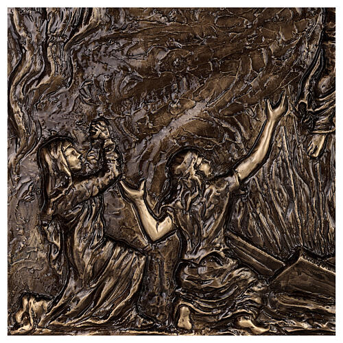Placa Resurrección de Cristo bronce 75x100 cm para EXTERIOR 6
