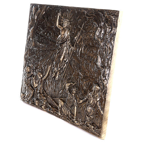 Plaque Résurrection de Christ en bronze 75x100 cm pour EXTÉRIEUR 5